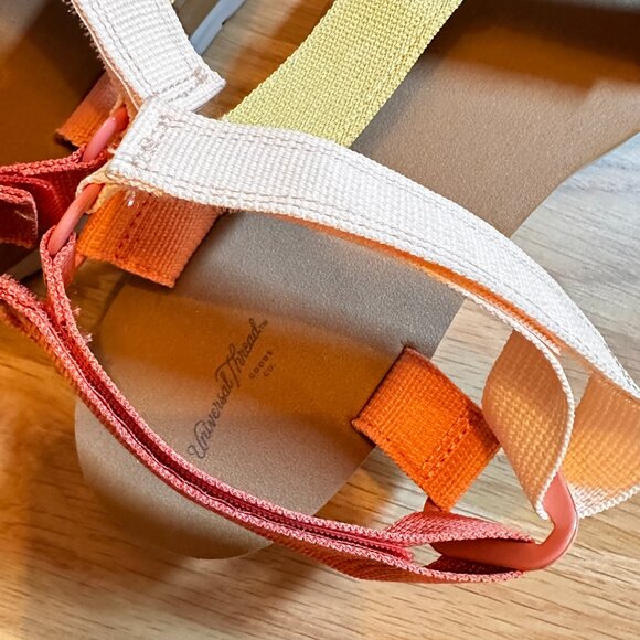 Universal Thread New Pastel Pink Orange Outdoor Velcro Sandals Hook Loop Size 10 - Picture 4 of 6